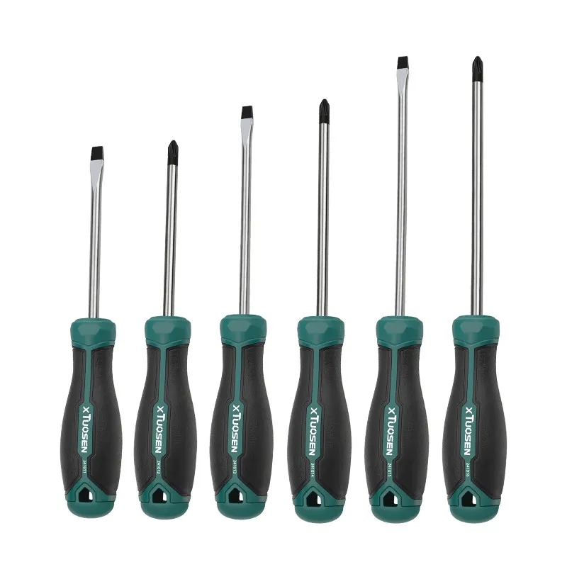 Massage-Grip Magnetic Screwdriver Set – High Torque Phillips & Slotted Manual Drivers with Ergonomic Non-Slip Handle, Strong Magnetic Tip for Household & DIY Repairs (Wholesale Available)